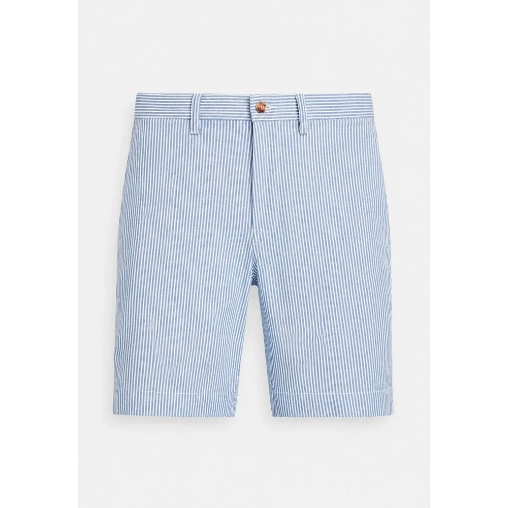 Polo Ralph Lauren Blue White Seersucker Stretch Classic Fit Shorts Sz. 34 NWT